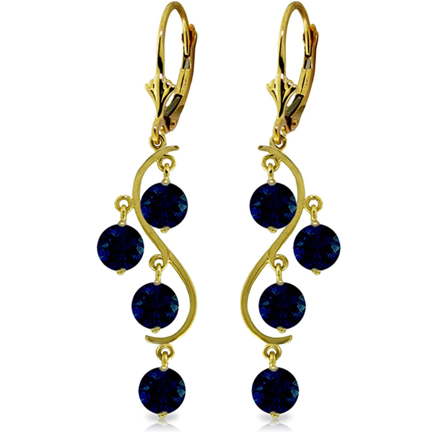 Whispering Tiers Sapphire Earrings