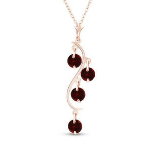 Radiant Drops Garnet Necklace