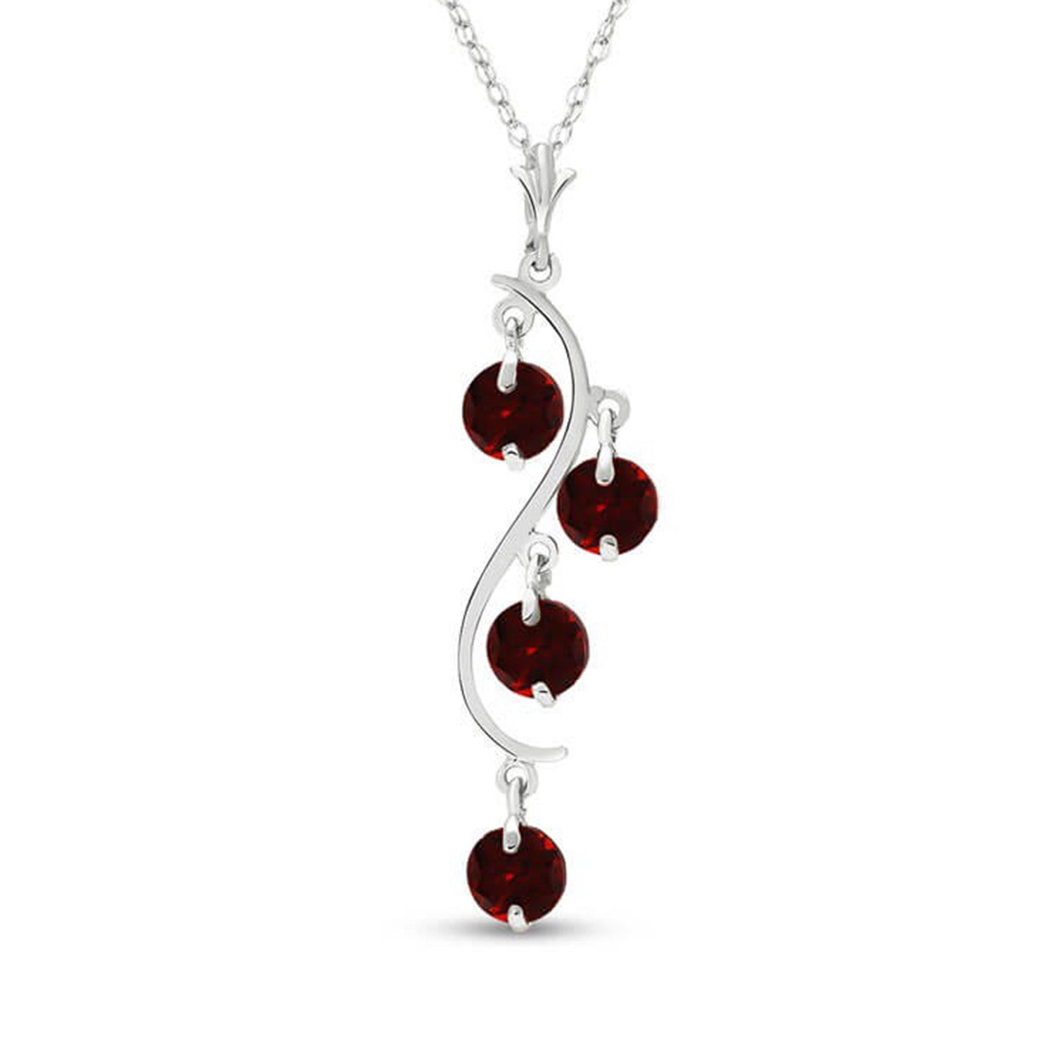 Radiant Drops Garnet Necklace