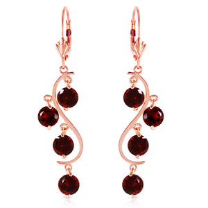 Radiant Drops Garnet Leverback Earrings