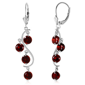 Radiant Drops Garnet Leverback Earrings