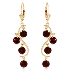 Radiant Drops Garnet Leverback Earrings