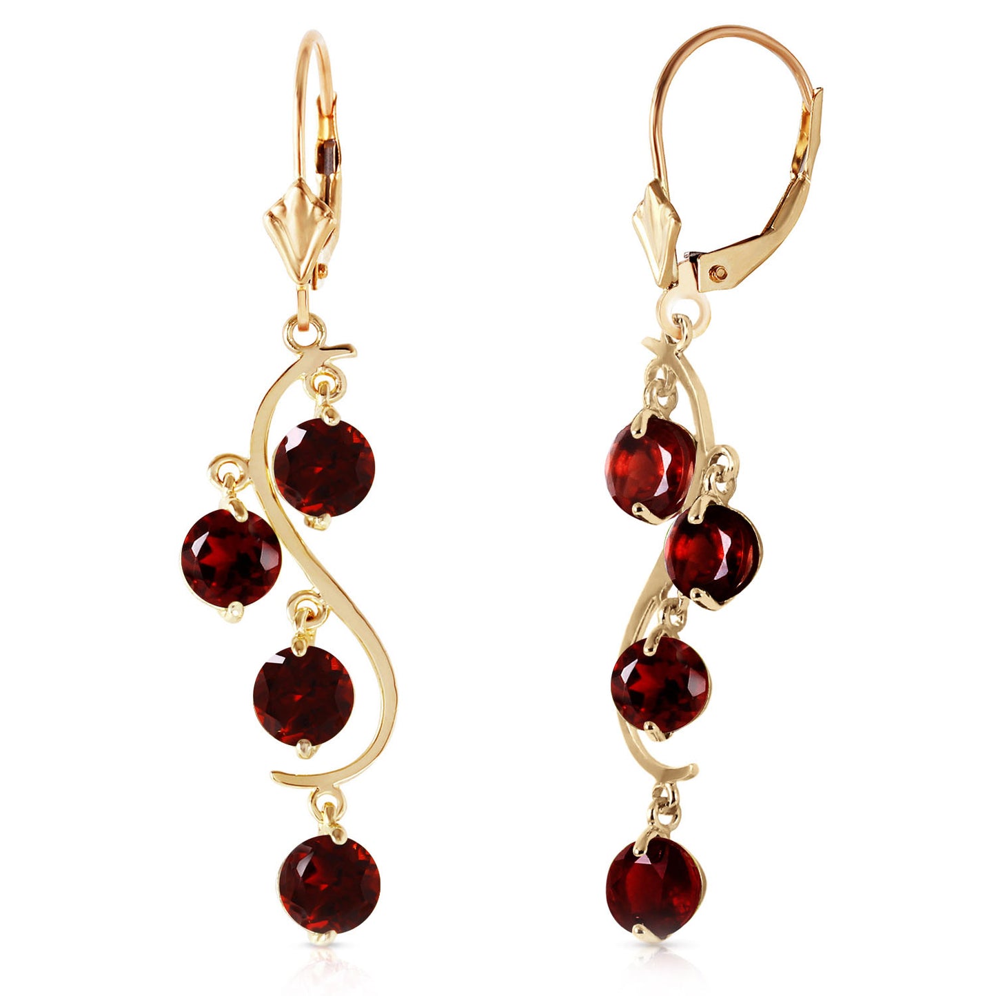 Whispering Tiers Garnet Earrings