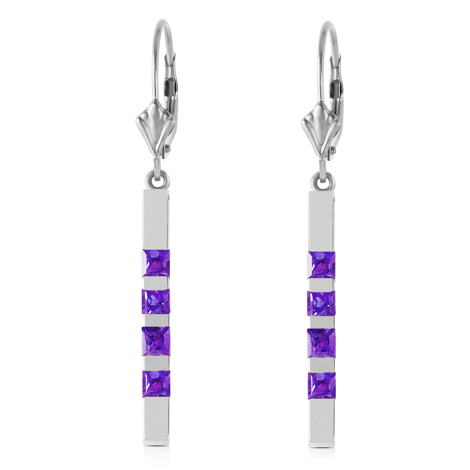 Evergreen Harmony Amethyst Leverback Earrings