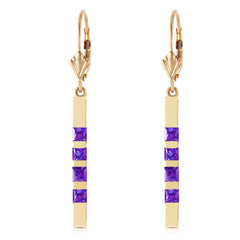 Evergreen Harmony Amethyst Leverback Earrings