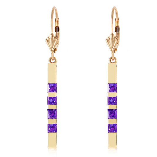 Evergreen Harmony Amethyst Leverback Earrings