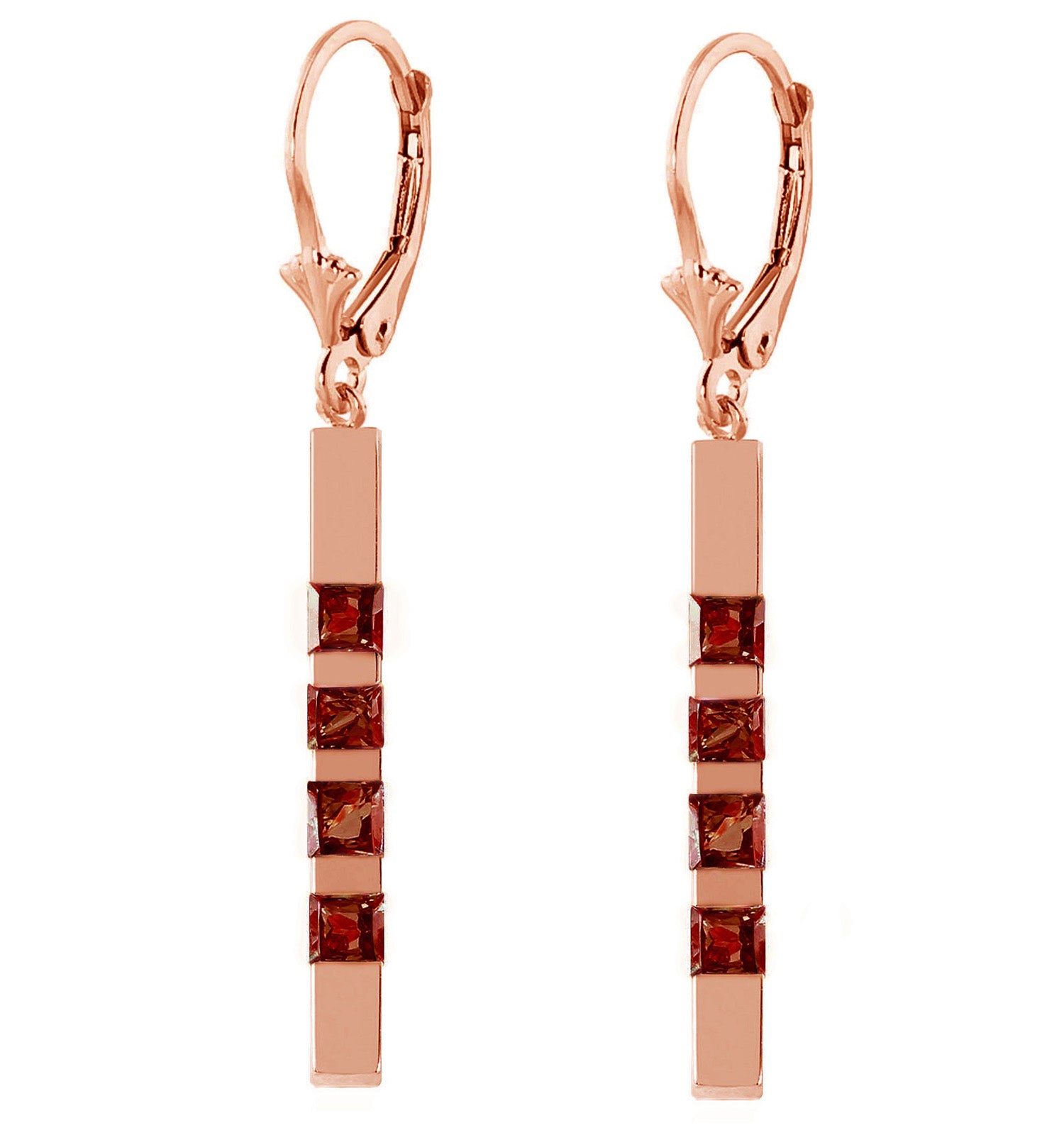 Evergreen Harmony Garnet Leverback Earrings