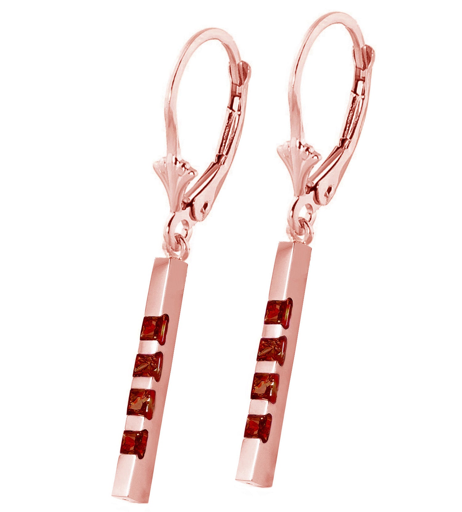 Evergreen Harmony Garnet Leverback Earrings