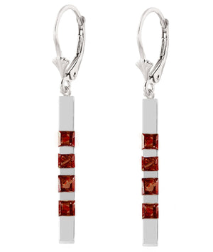 Evergreen Harmony Garnet Leverback Earrings