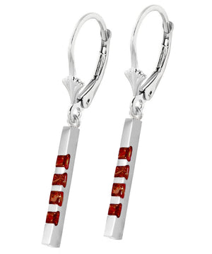 Evergreen Harmony Garnet Leverback Earrings