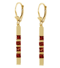 Evergreen Harmony Garnet Leverback Earrings