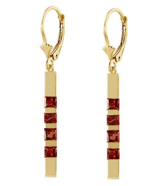 Evergreen Harmony Garnet Leverback Earrings