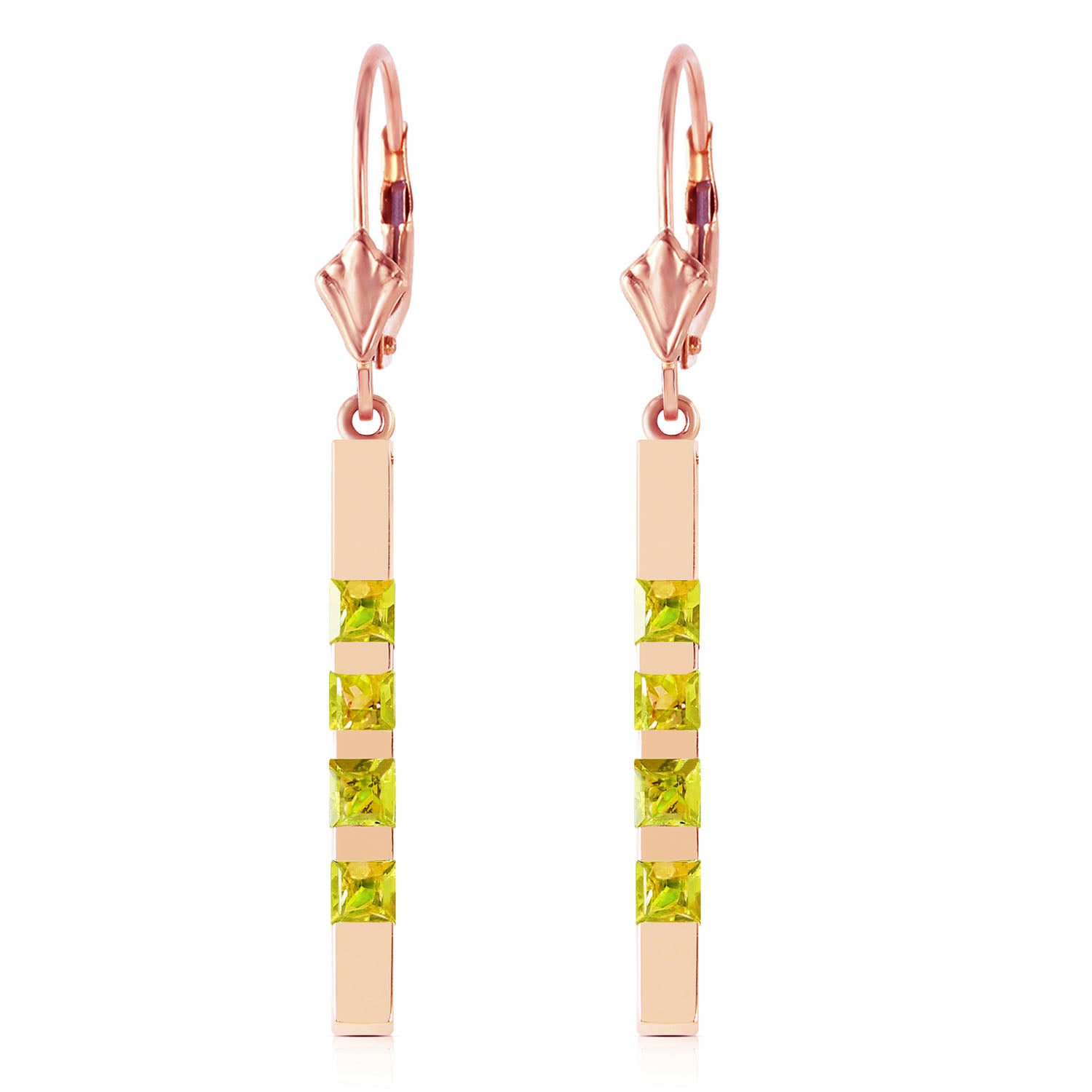 Evergreen Harmony Peridot Leverback Earrings