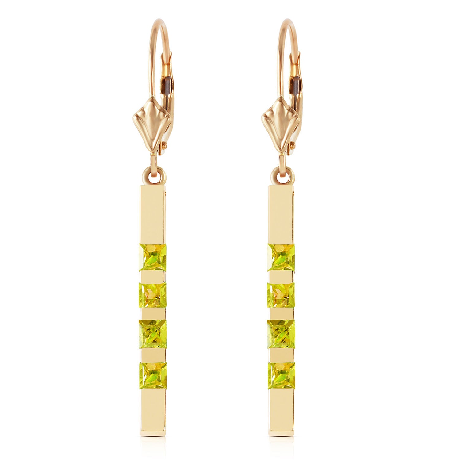 Evergreen Harmony Peridot Leverback Earrings