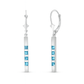 Evergreen Harmony Blue Topaz Leverback Earrings