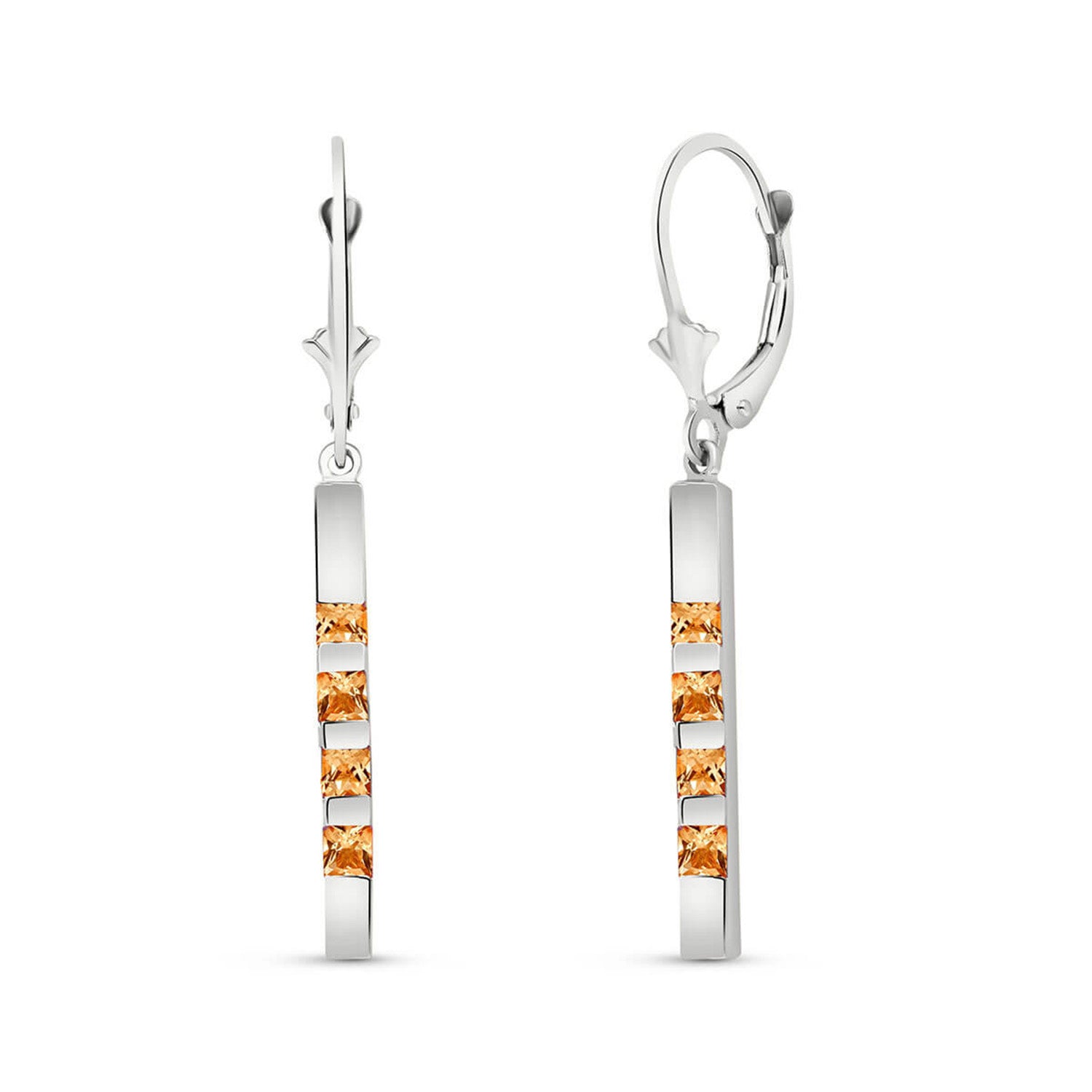 Evergreen Harmony Citrine Leverback Earrings