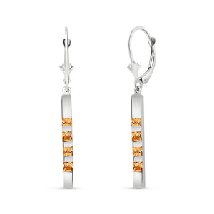 Evergreen Harmony Citrine Leverback Earrings