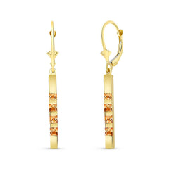 Evergreen Harmony Citrine Leverback Earrings