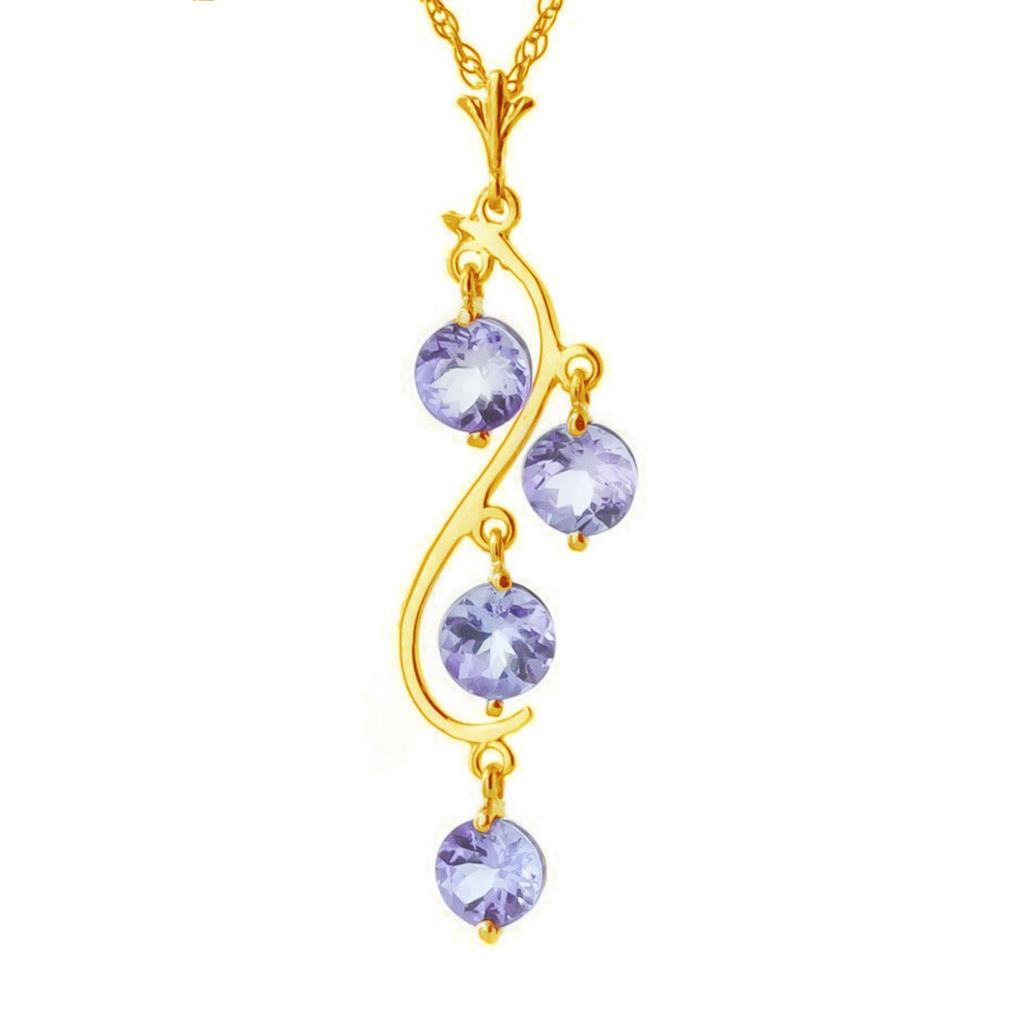 Radiant Drops Tanzanite Necklace