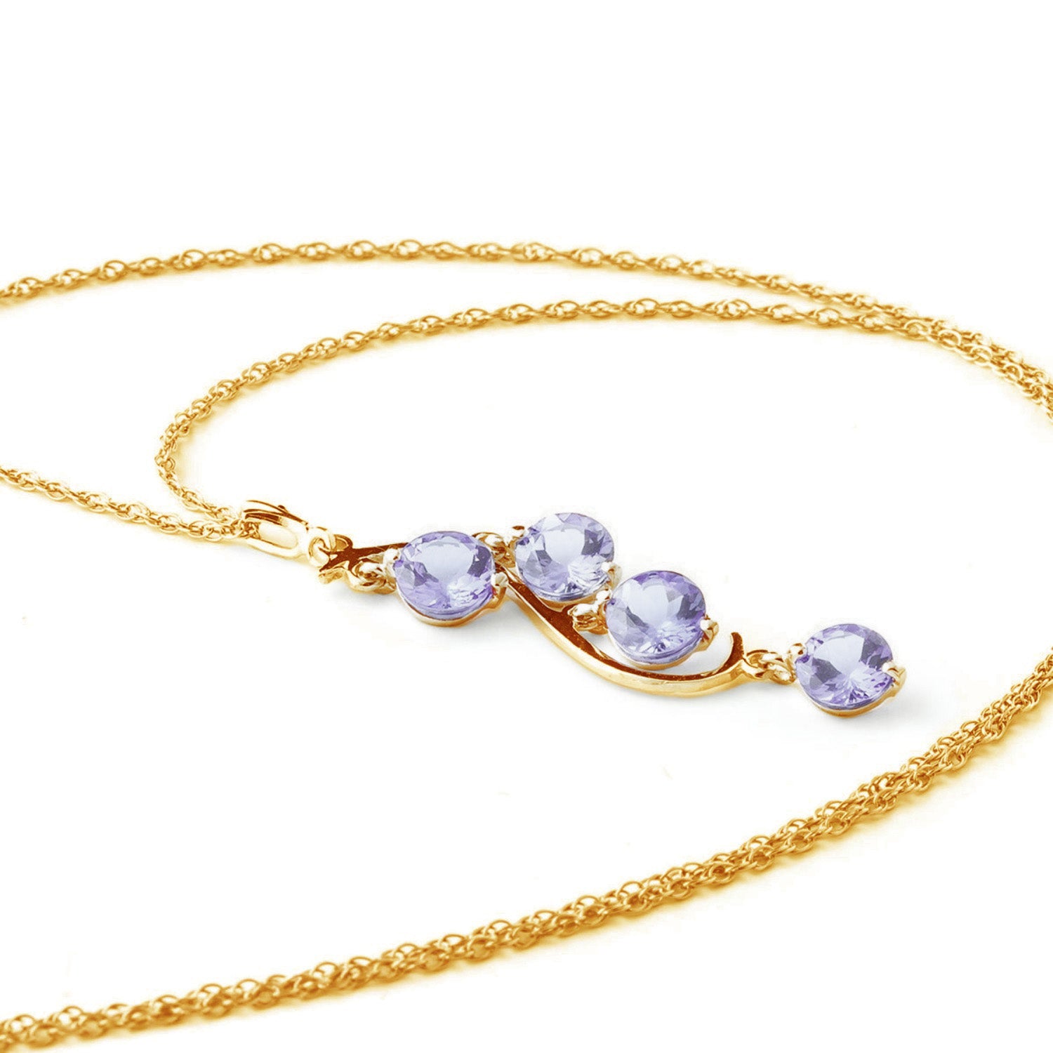 Radiant Drops Tanzanite Necklace