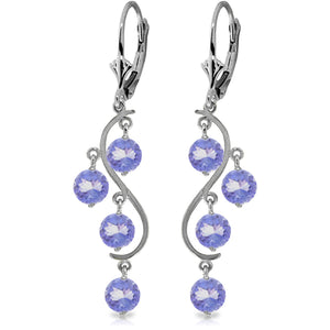 Radiant Drops Tanzanite Leverback Earrings