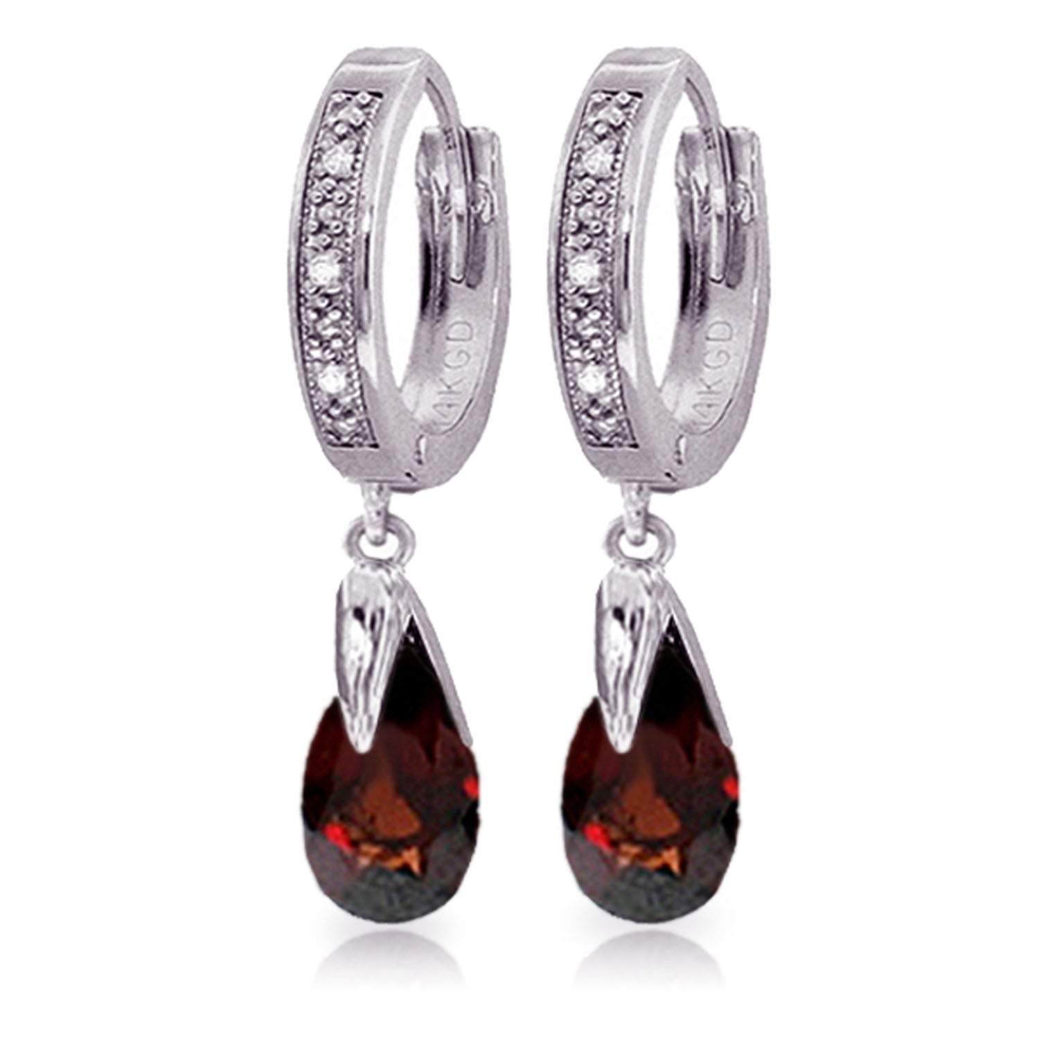 Moonlit Serenity Garnet Earrings