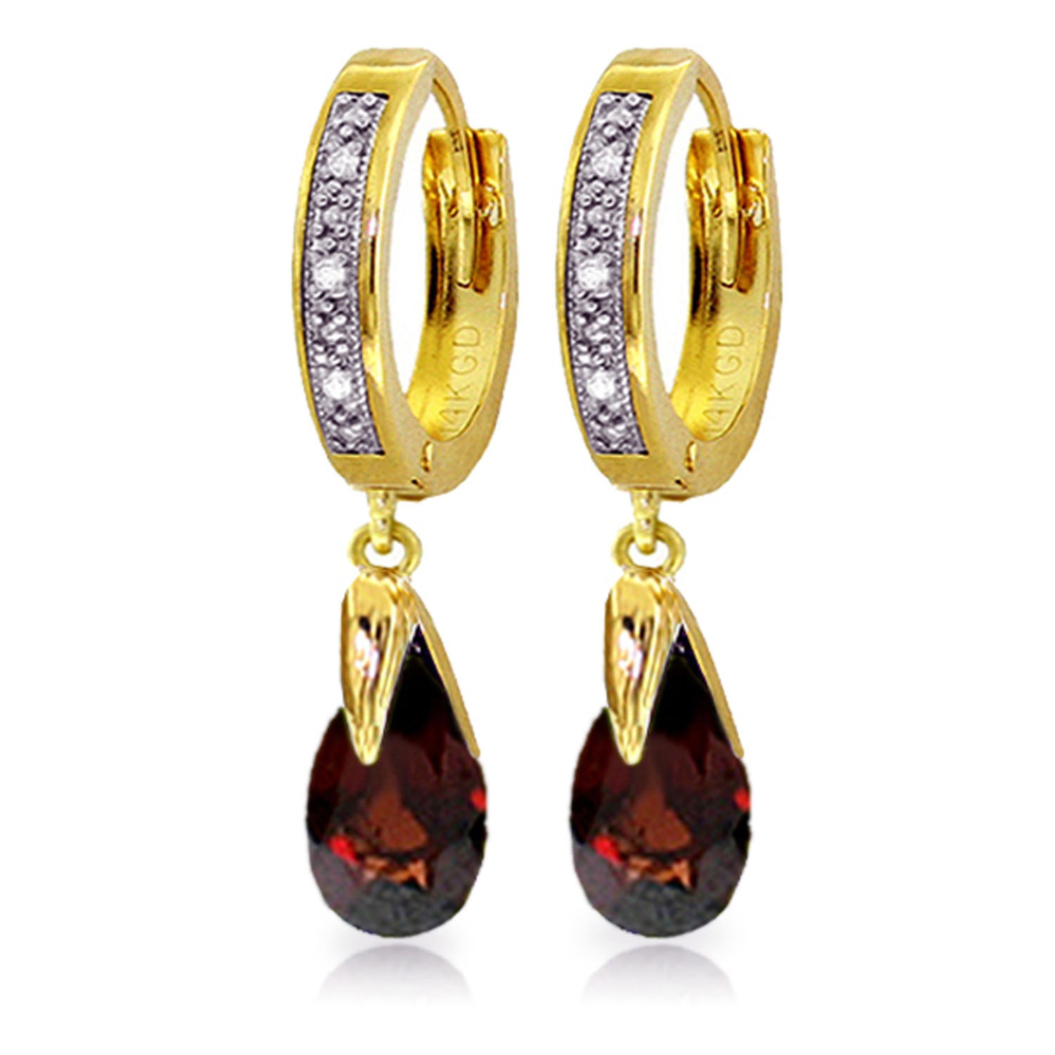 Moonlit Serenity Garnet Earrings