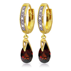 Moonlit Serenity Garnet Earrings