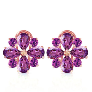 Royal Crest Amethyst French Clip Earrings