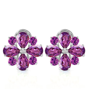 Royal Crest Amethyst French Clip Earrings
