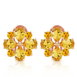 Royal Crest Citrine French Clip Earrings