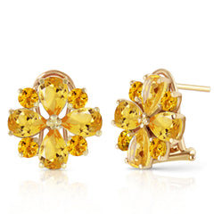 Royal Crest Citrine French Clip Earrings