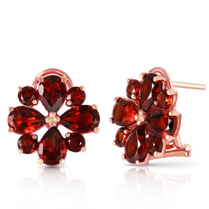 Royal Crest Garnet French Clip Earrings
