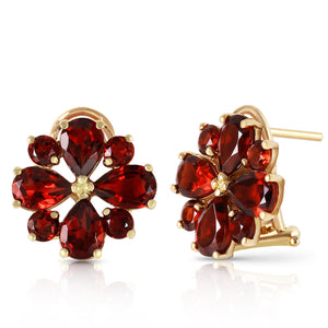 Royal Crest Garnet French Clip Earrings