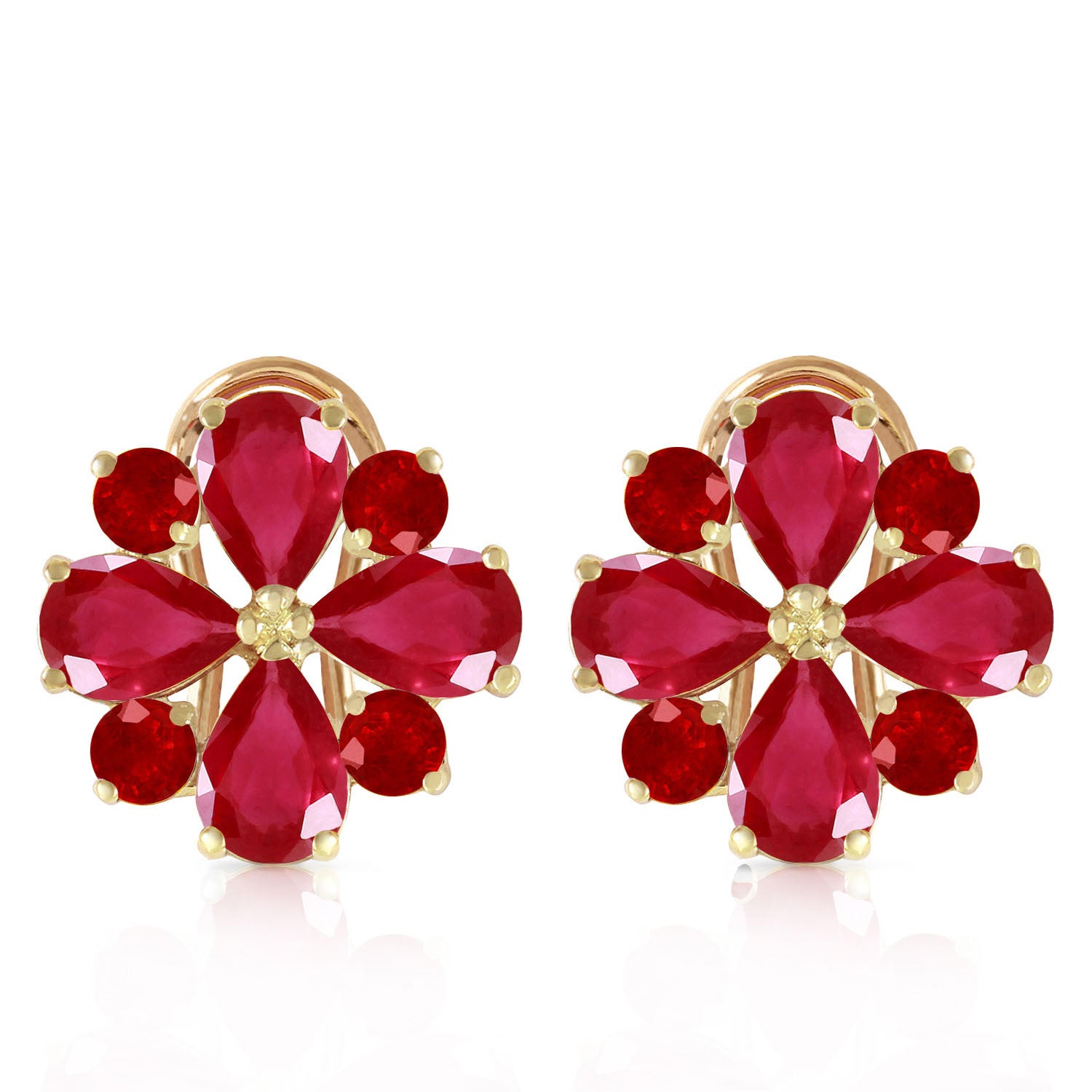 Royal Crest Ruby French Clip Earrings