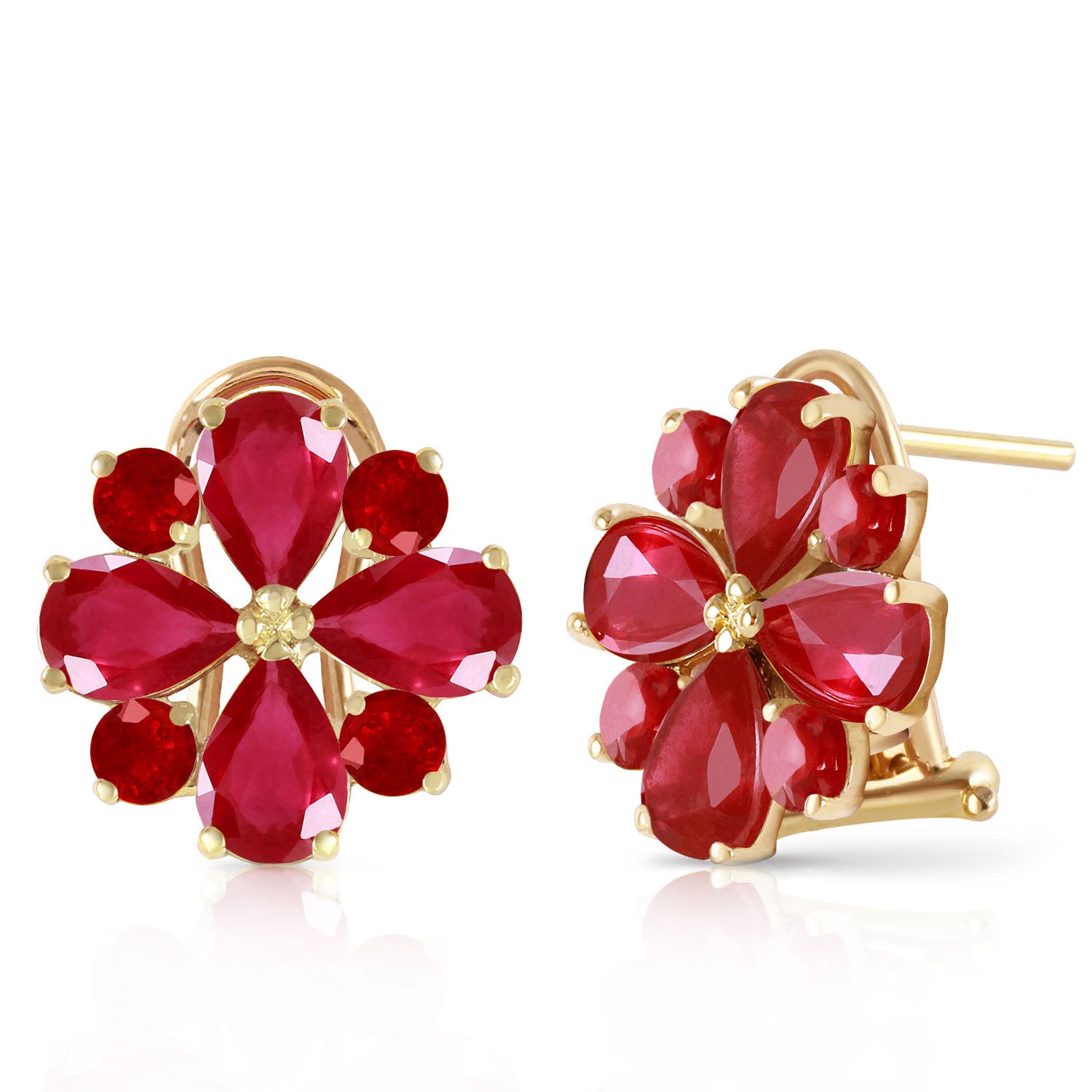Royal Crest Ruby French Clip Earrings