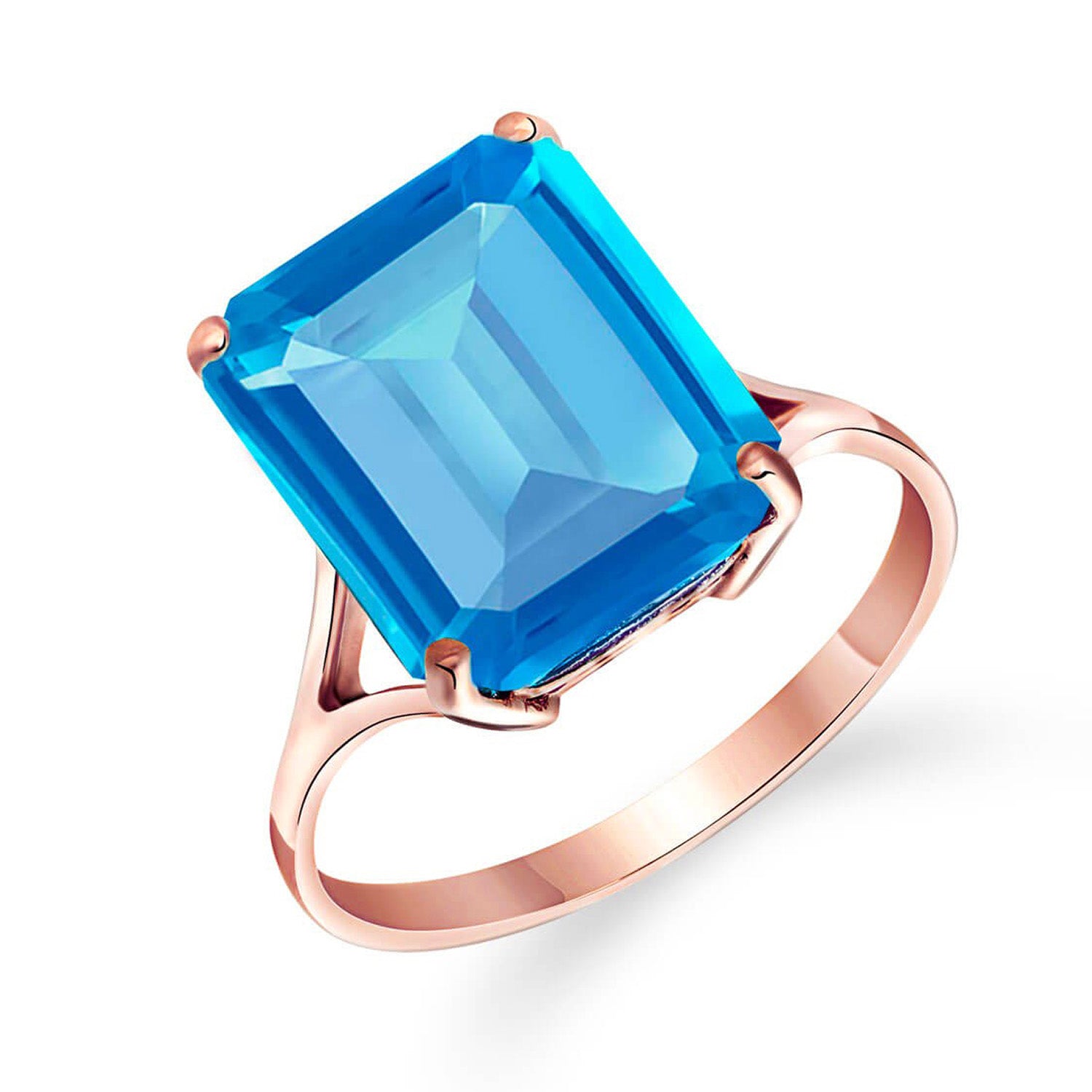 Essential Facet Blue Topaz Ring