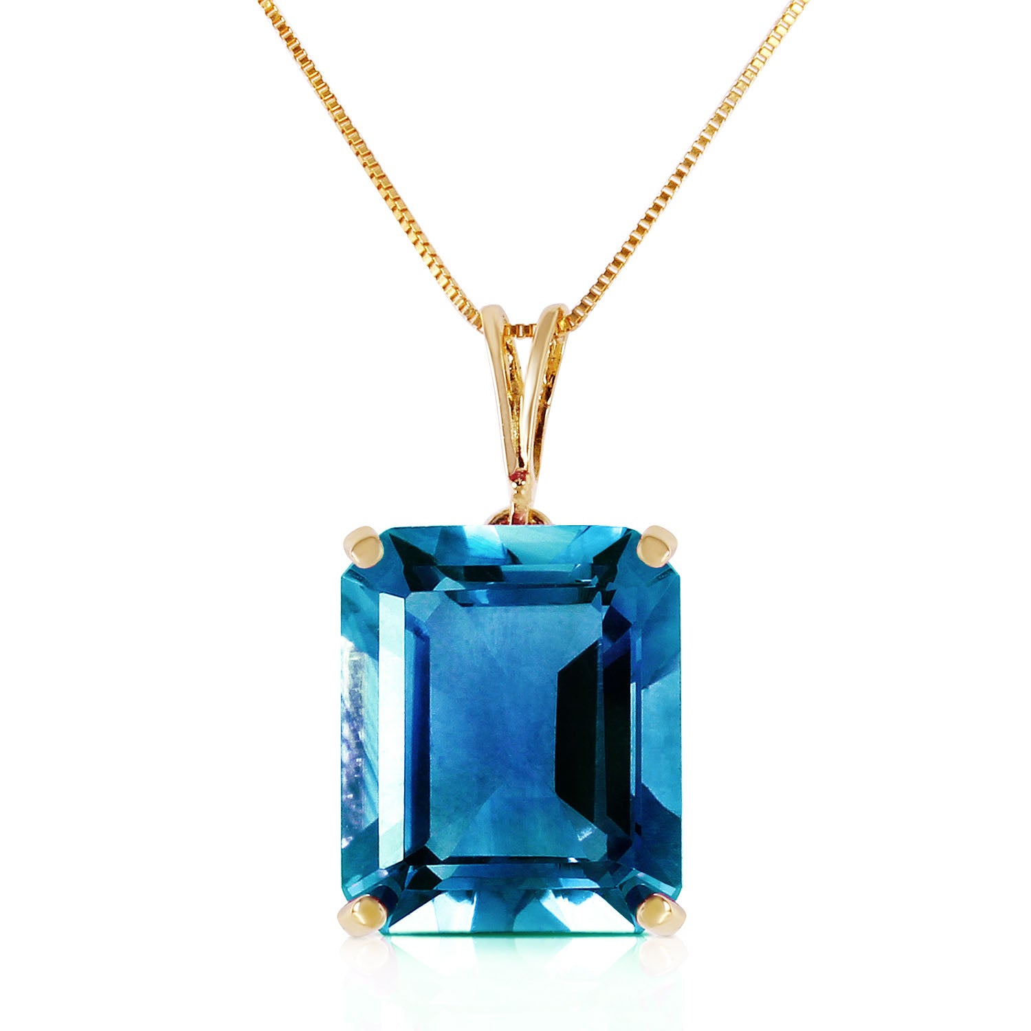 Shimmering Cuts Blue Topaz Necklace