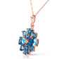 Serene Sparkle Blue Topaz Necklace