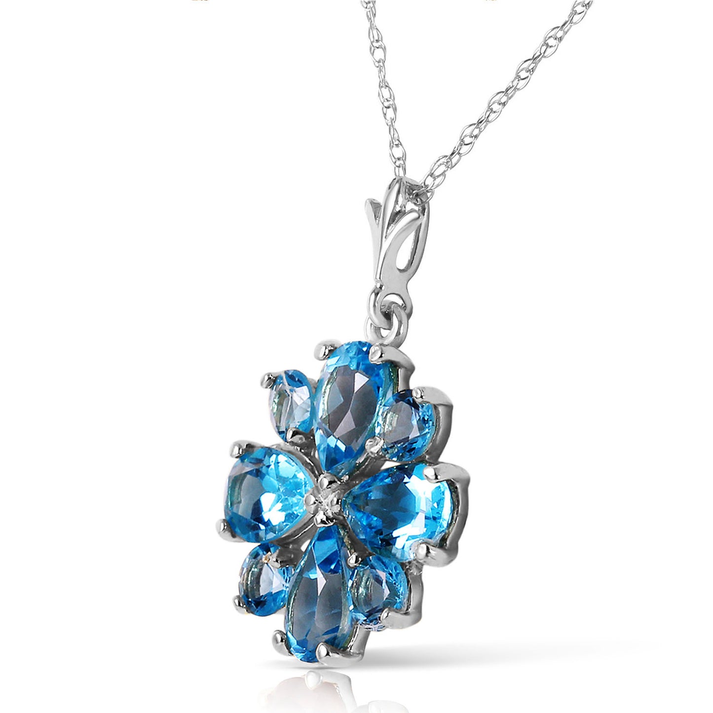 Serene Sparkle Blue Topaz Necklace