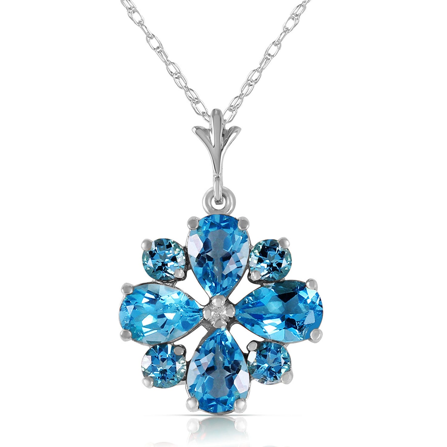 Serene Sparkle Blue Topaz Necklace