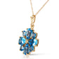 Serene Sparkle Blue Topaz Necklace