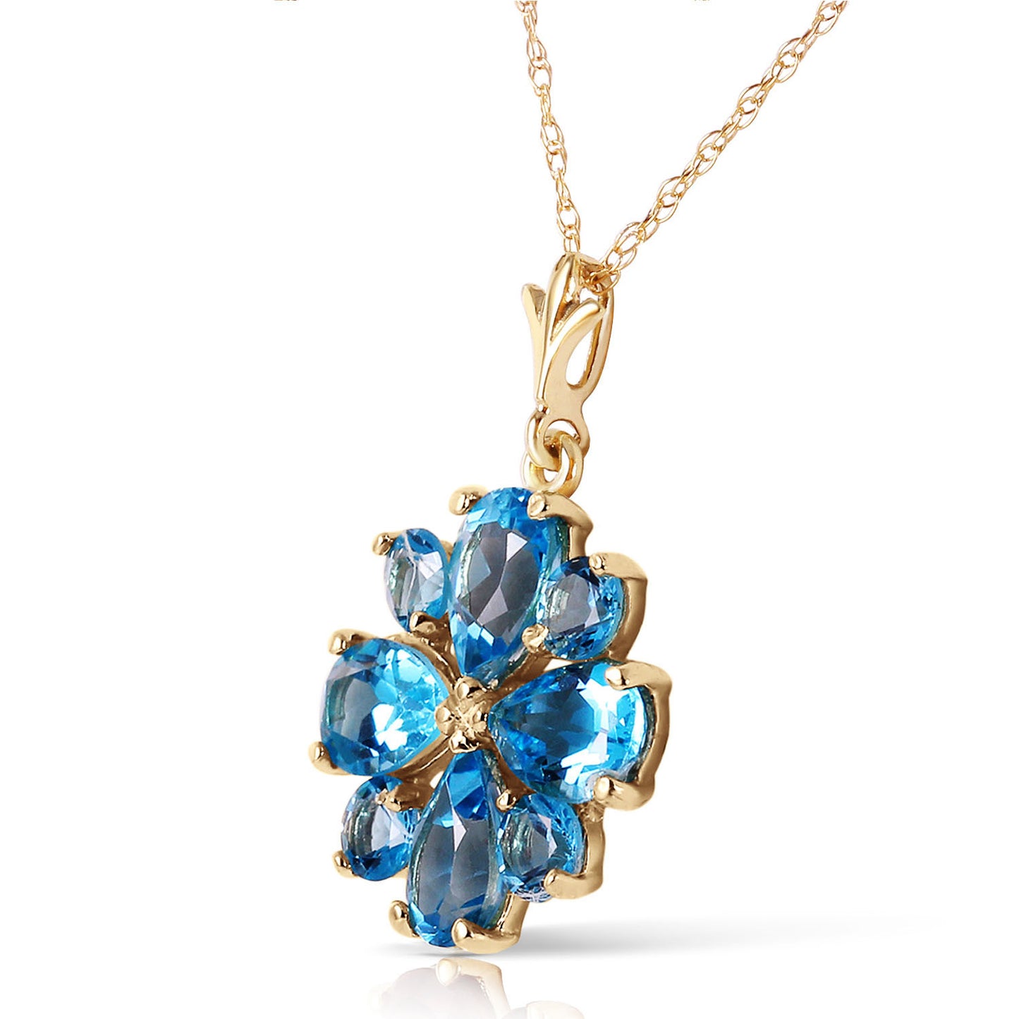 Serene Sparkle Blue Topaz Necklace