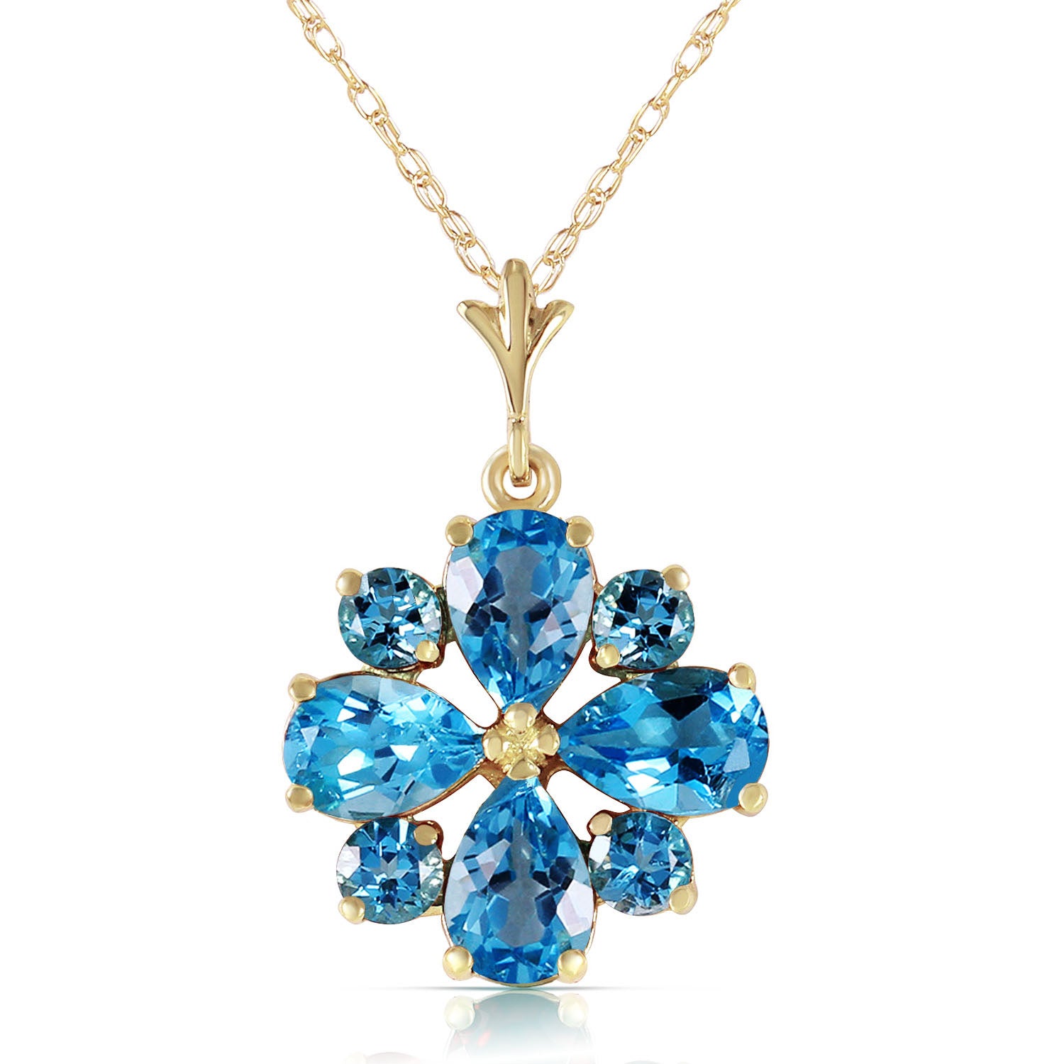 Royal Crest Blue Topaz Necklace