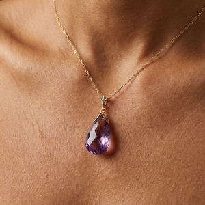 Lunar Glow Purple Amethyst Necklace