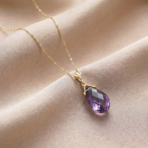 Lunar Glow Purple Amethyst Necklace