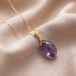 Lunar Glow Purple Amethyst Necklace