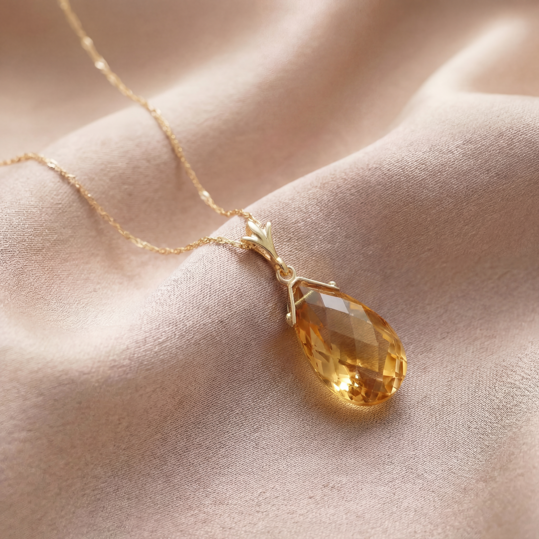 Lunar Glow Citrine Neckalce