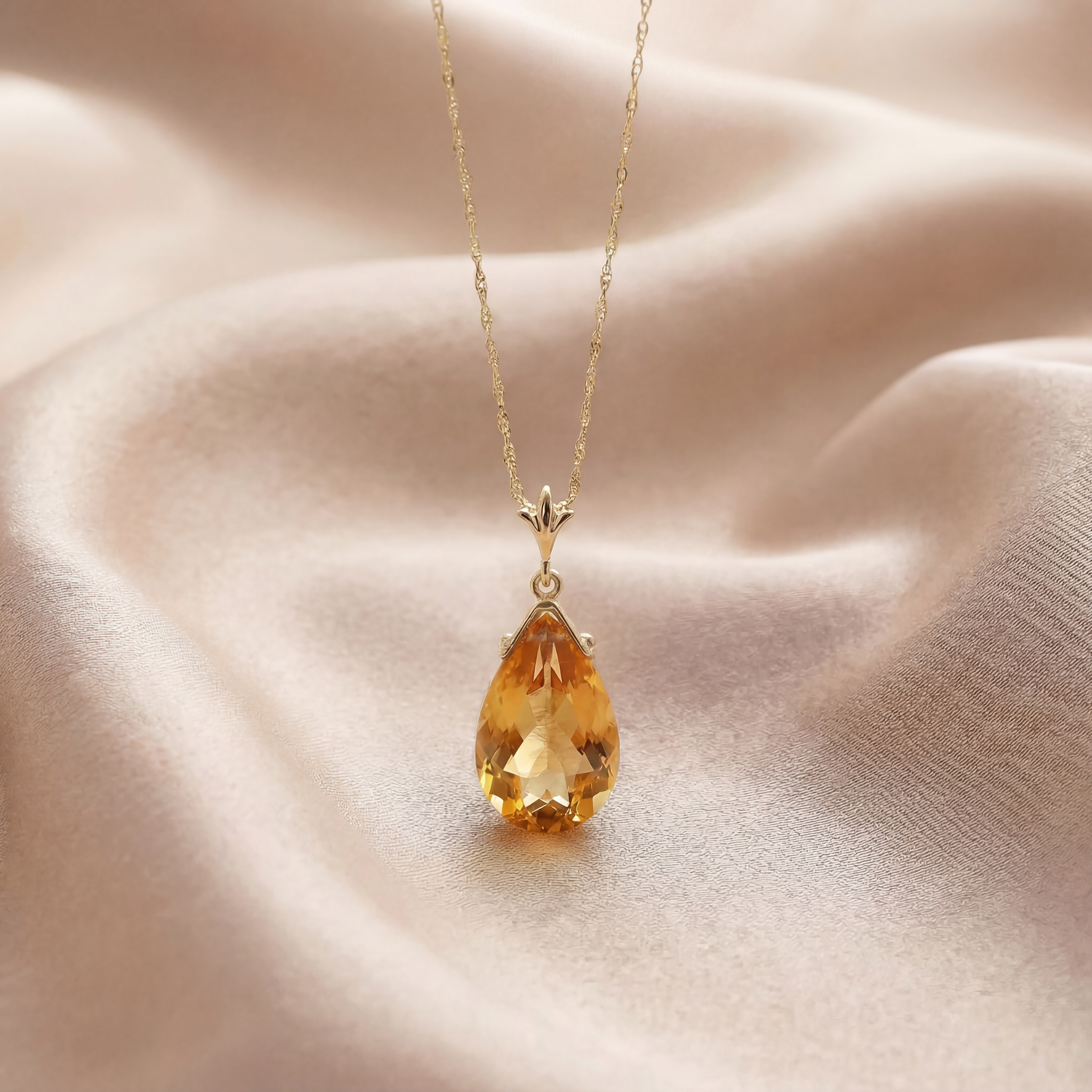 Lunar Glow Citrine Neckalce