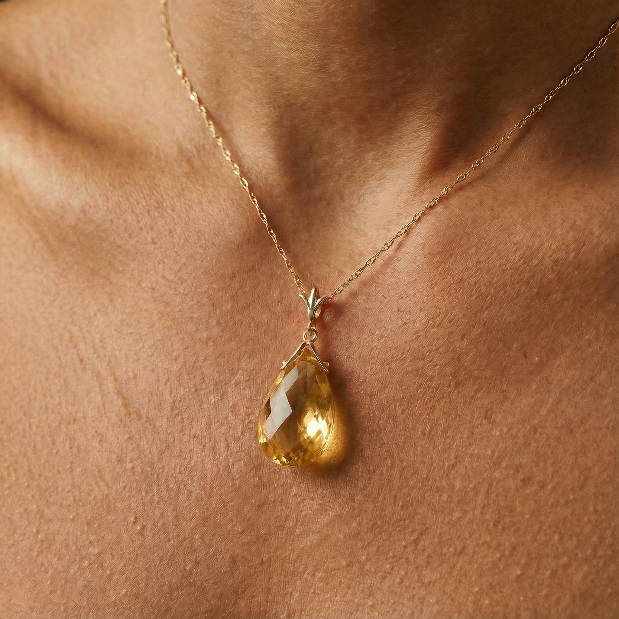 Lunar Glow Citrine Neckalce
